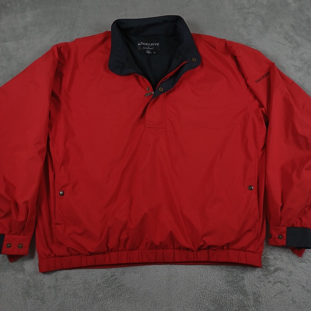 Footjoy‎ Sweater Mens XL Red Pullover Windbreak Pockets Outdoor Golf Dryjoy